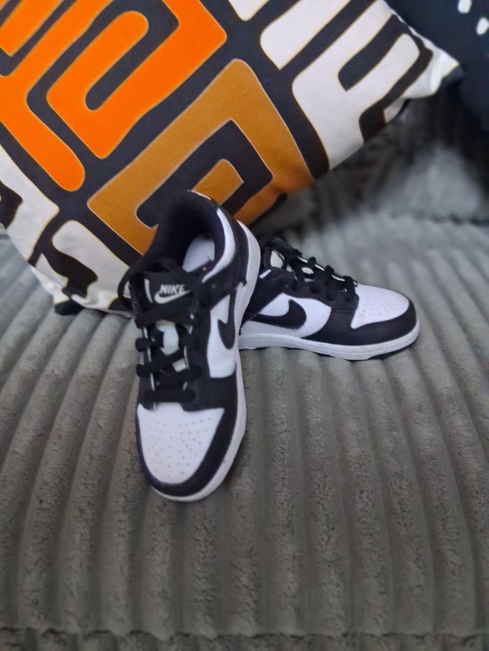 Nike Kids Black and White Low-Top Sneakers